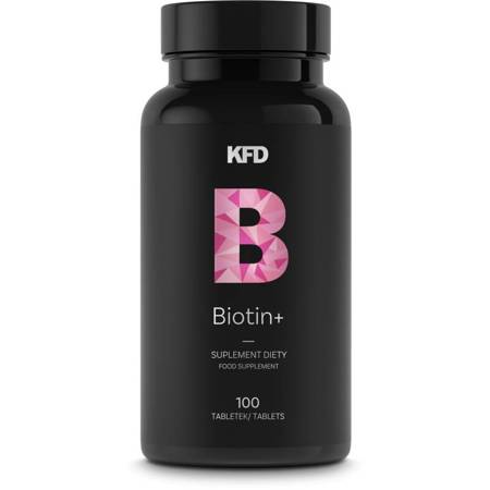  KFD Biotin + - 100 tabl. Biotyna, Cynk, Selen, Kwas foliowy, Ekstrakt z bambusa piękny wygląd