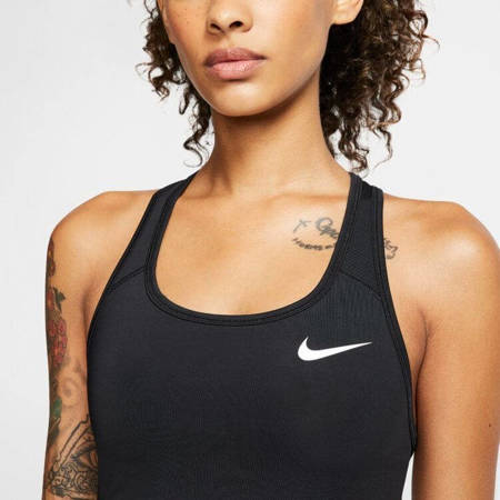 Stanik sportowy damski Nike Swoosh Band Bra Non Pad czarny treningowy L